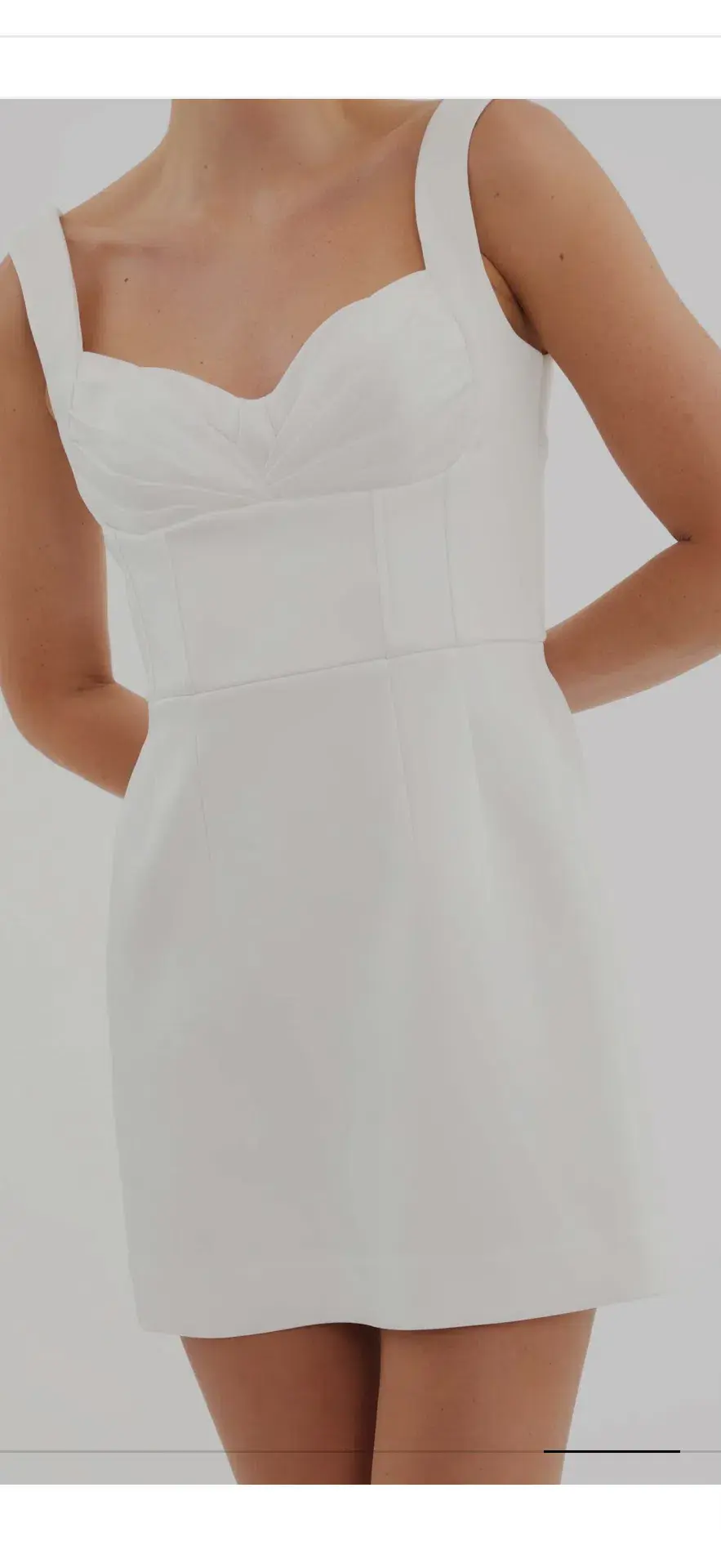 Rebecca Vallance Delaney Dress Mini - White - Size 12 - Image 3