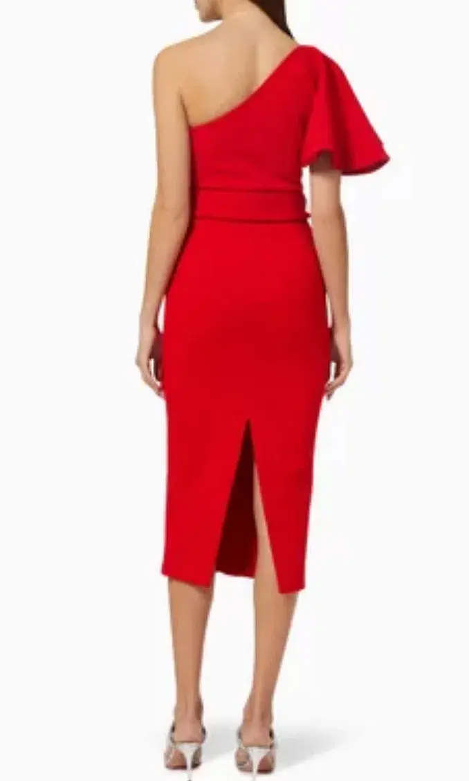 Mossman Release Me Midi Dress -  AU 12 - Red One Shoulder - New with Tags - Image 3