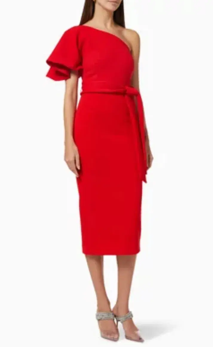 Mossman Release Me Midi Dress -  AU 12 - Red One Shoulder - New with Tags - Image 4