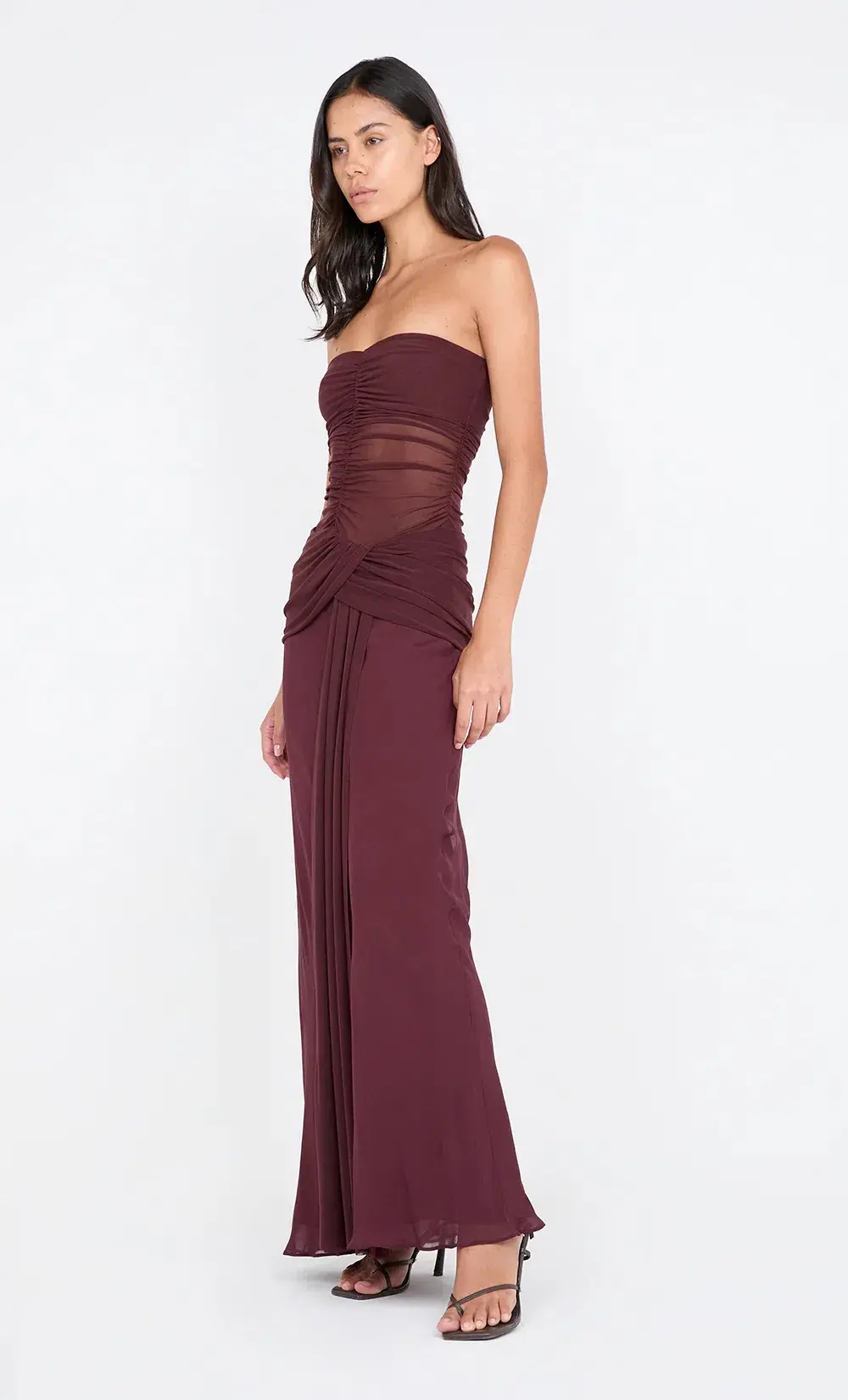 Bec & Bridge Noemi Strapless Dress in Plum Size 8 - Image 2