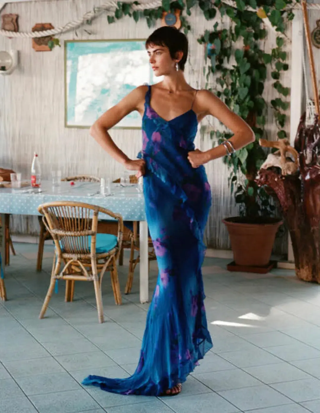 Rat & Boa SORRENTO DRESS in Blue & Purple Size XXS - Image 2