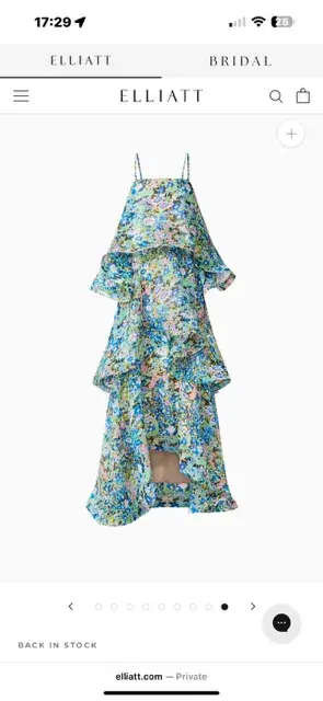 Elliatt Armani Tiered Maxi Dress In Blue Floral Size M - Image 1