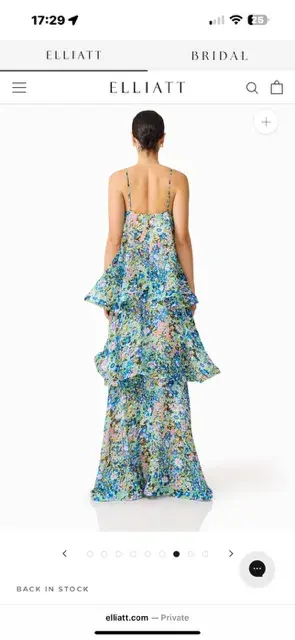 Elliatt Armani Tiered Maxi Dress In Blue Floral Size M - Image 3