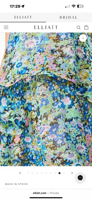 Elliatt Armani Tiered Maxi Dress In Blue Floral Size M - Image 2
