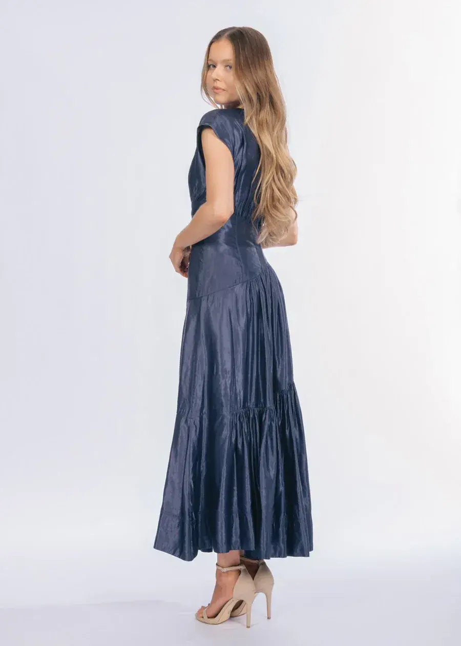 Serendipity Reflection Midi Dress in Navy Blue Size 6  - Image 3
