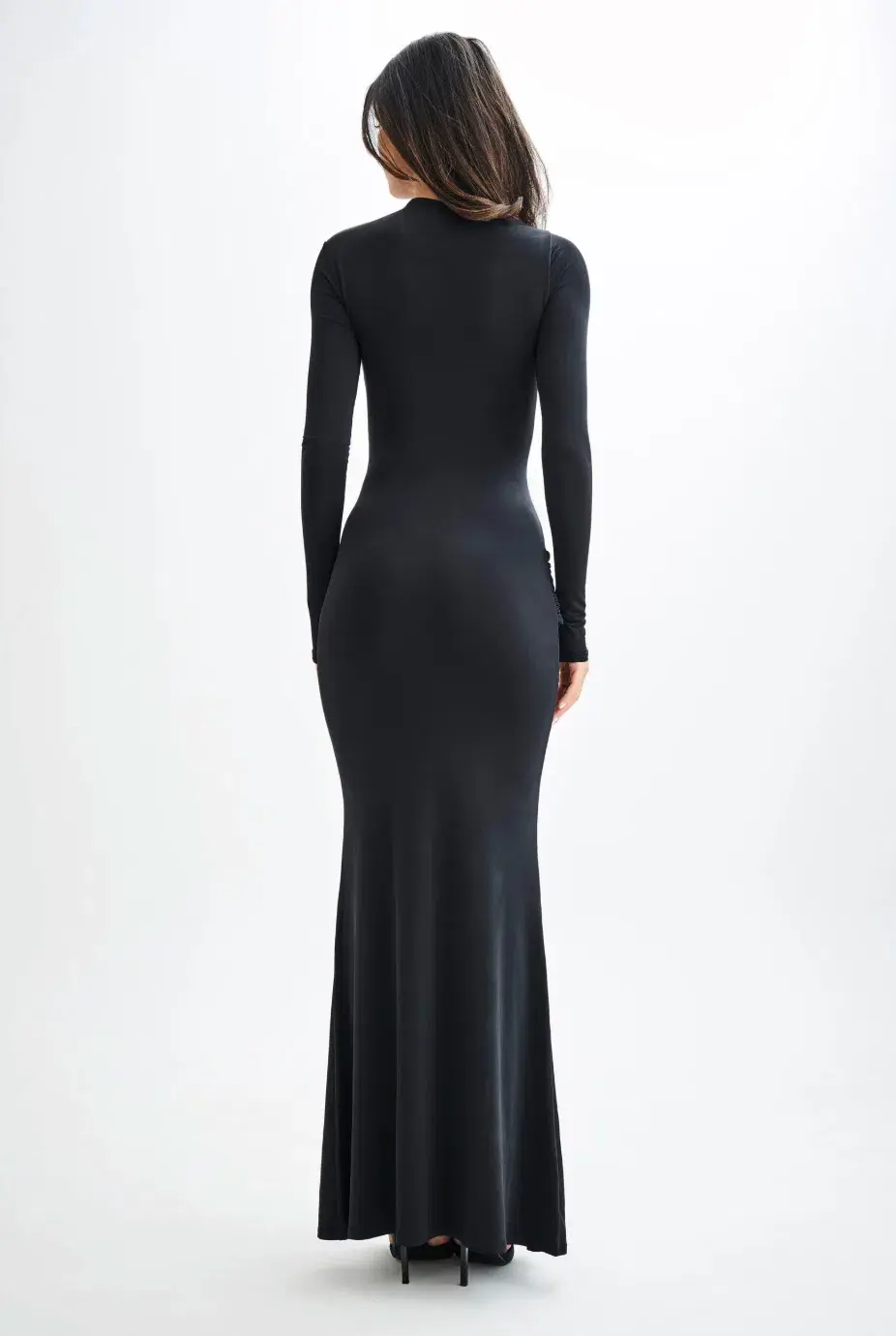 Meshki Halcyon Long Sleeve Slinky Maxi Dress Black Size XS - Image 2