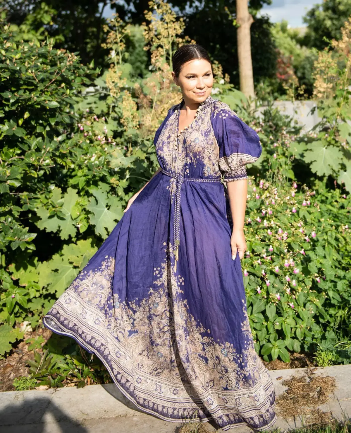 Zimmermann Anneke Swing Maxi Dress Indigo Paisley Size 3 / AU 14 - Image 4