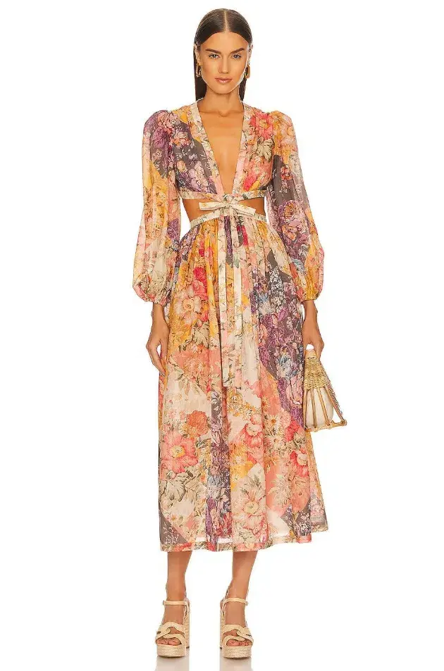 Zimmermann Pattie Patchwork Long Dress - Image 1
