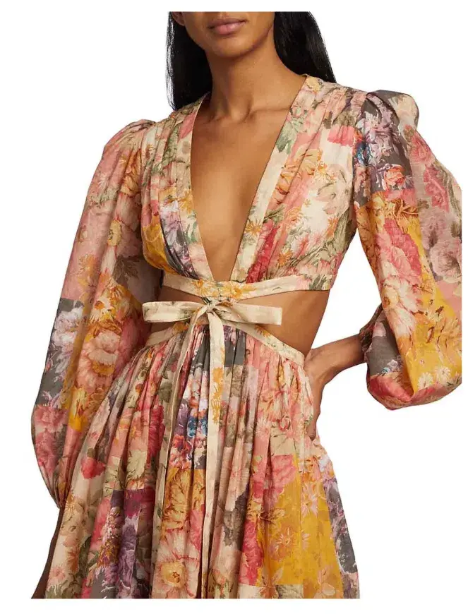 Zimmermann Pattie Patchwork Long Dress - Image 3