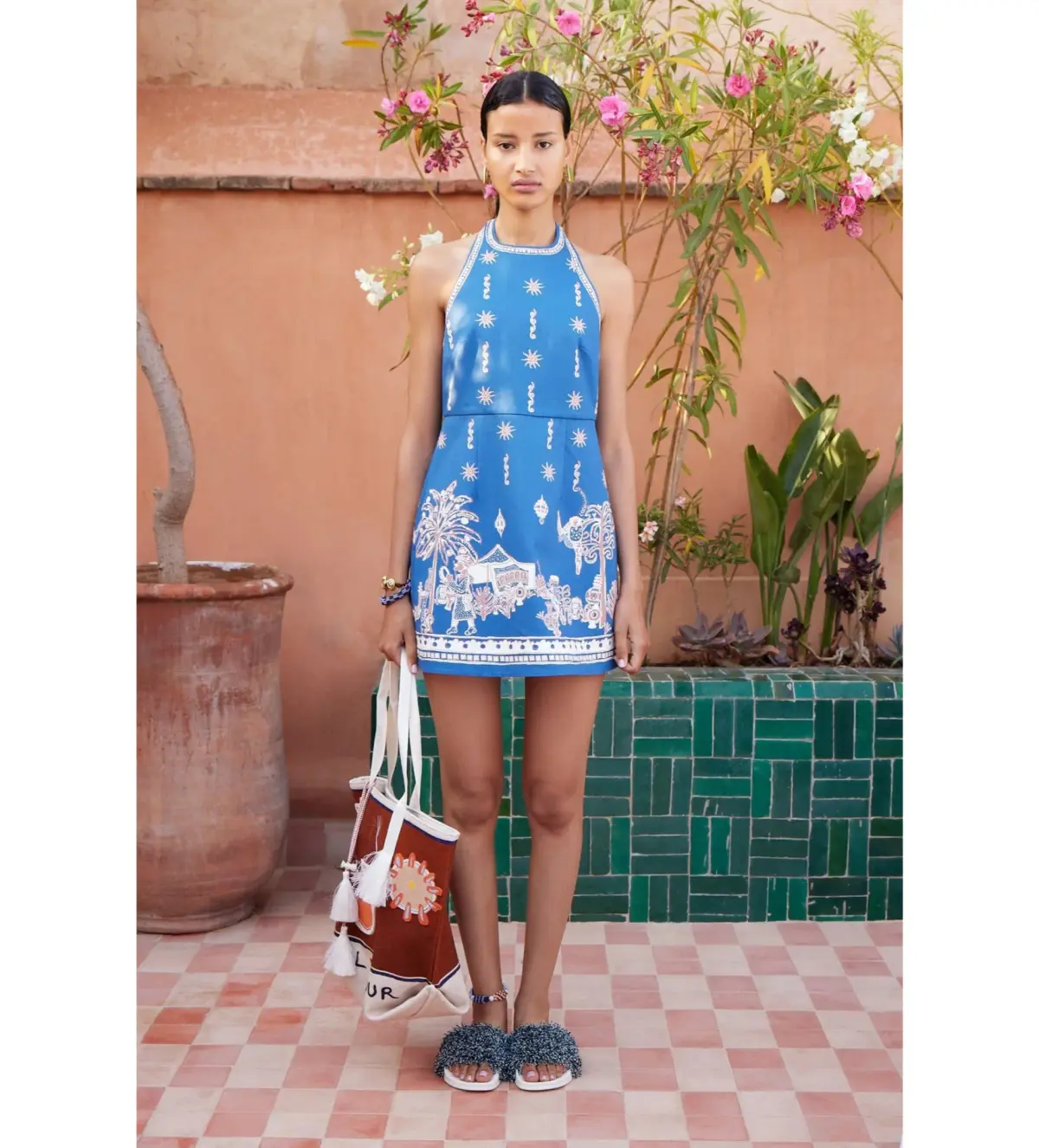 Alemais Acacia Mini Dress in Blue Size AU8 - Image 1