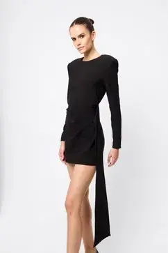 Mossman Sense of mystery draped mini / black / size 14 - Image 5