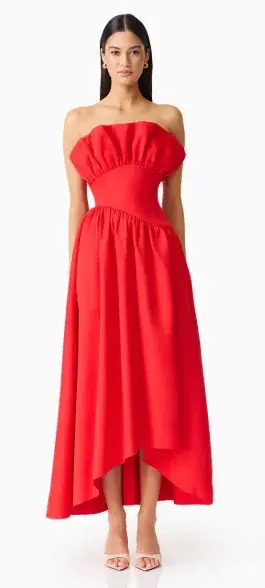The Laurel Sleeveless Maxi Dress in Red - Image 1
