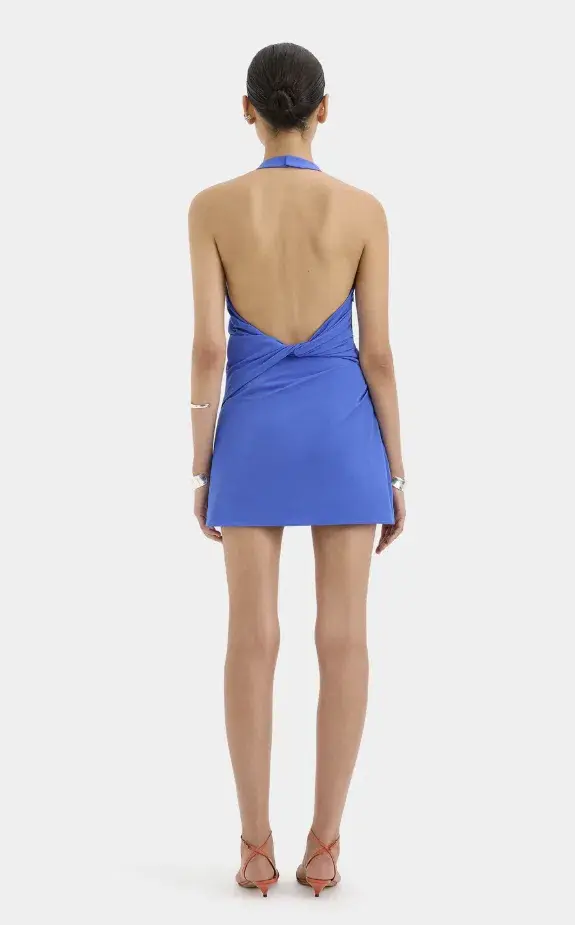 Sir the Label Sol Halter Mini Dress Cobalt Size 2 - Image 2