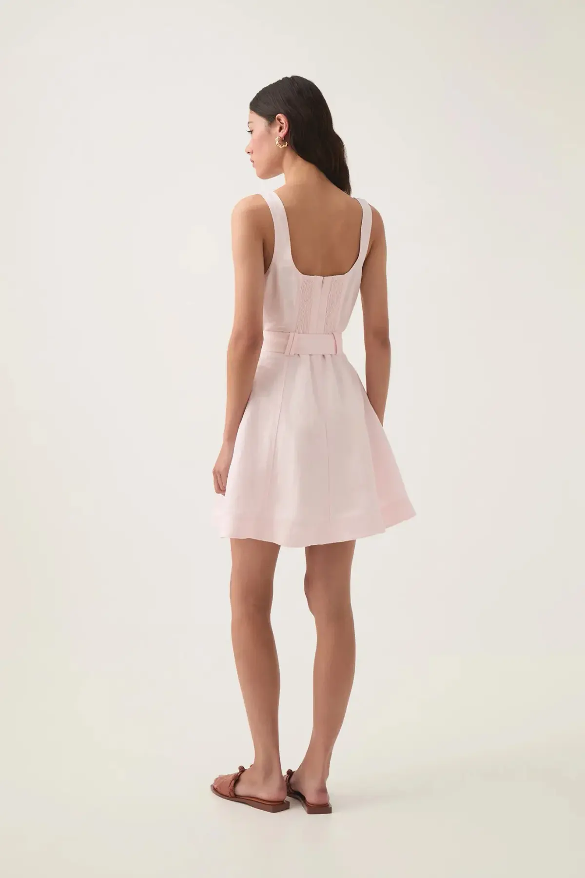 Aje Clay Belted Mini Dress / Pastel Pink / Size 16 - Image 4