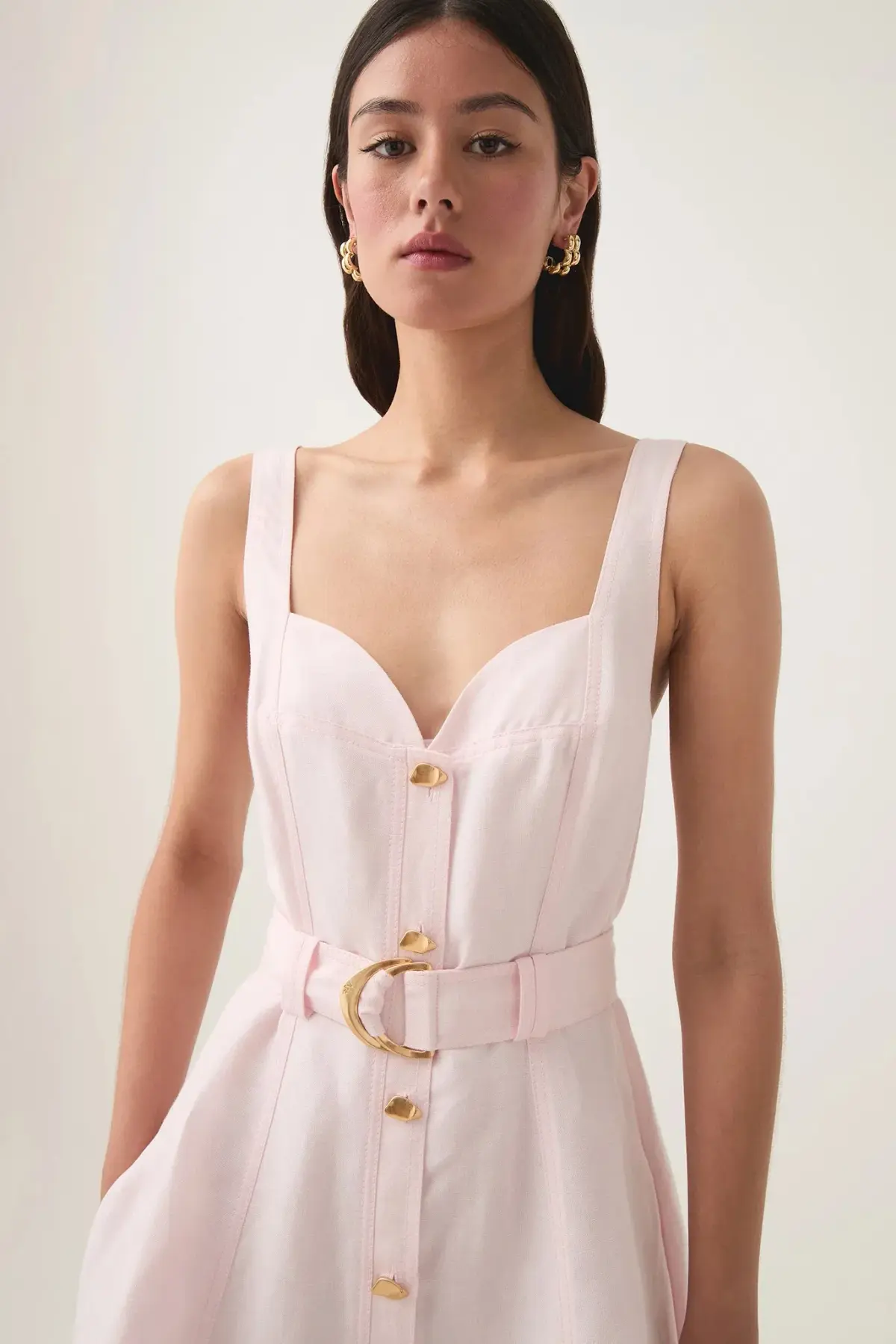 Aje Clay Belted Mini Dress / Pastel Pink / Size 16 - Image 3