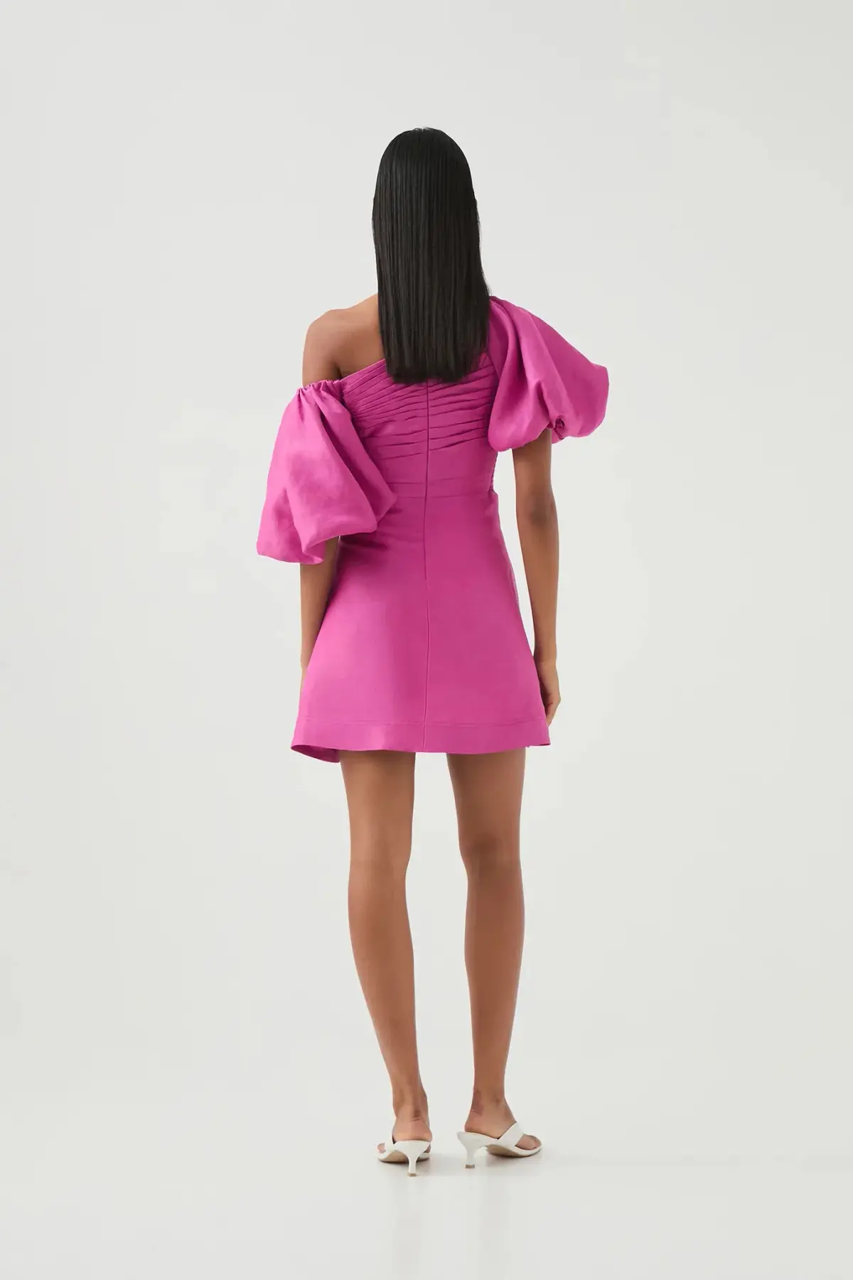 Aje Cadence Ruched Mini Dress / Pink / Size 16 - Image 6