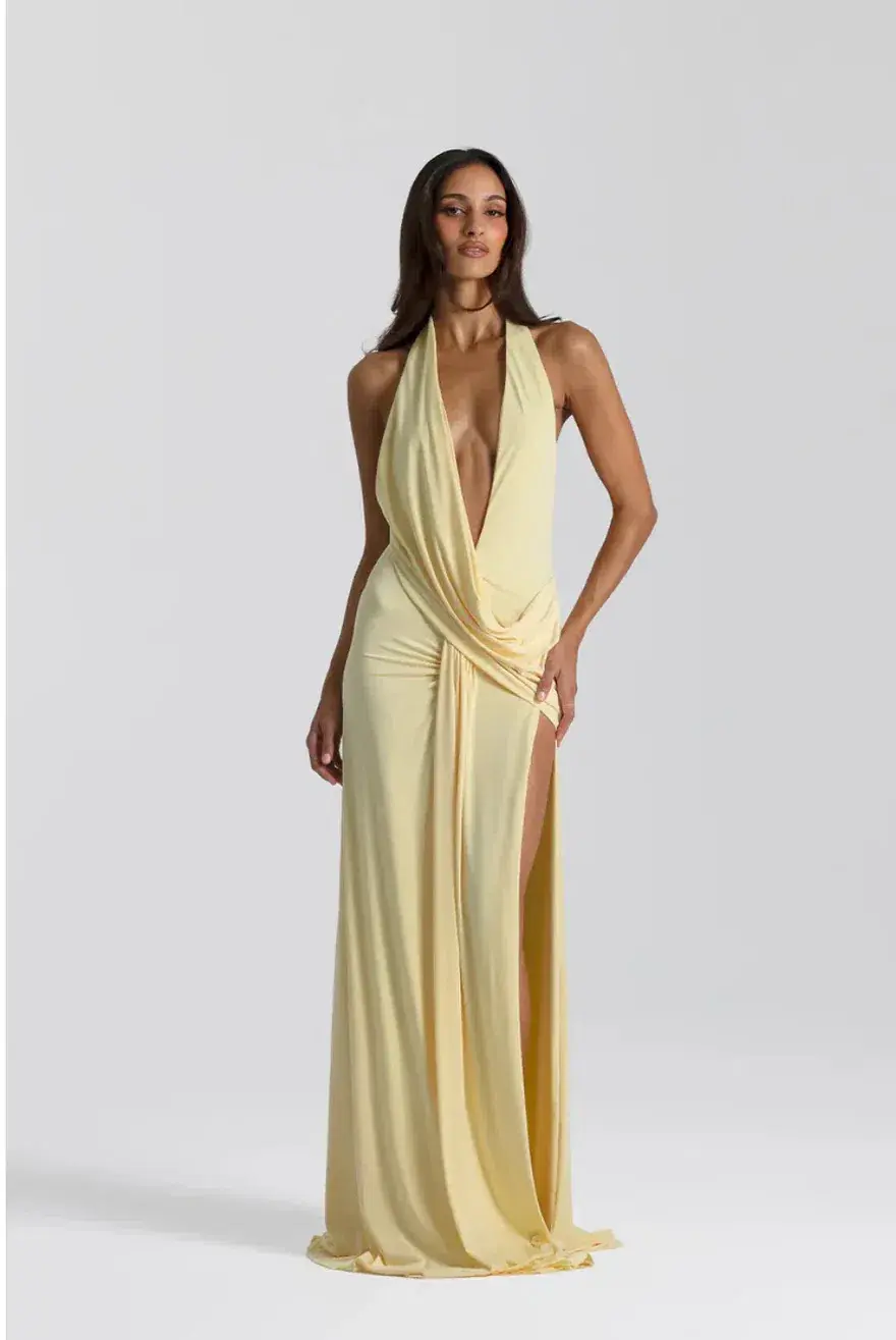 Natalie Rolt Winona Gown Yellow Lemon Size 8 (1) - Image 1