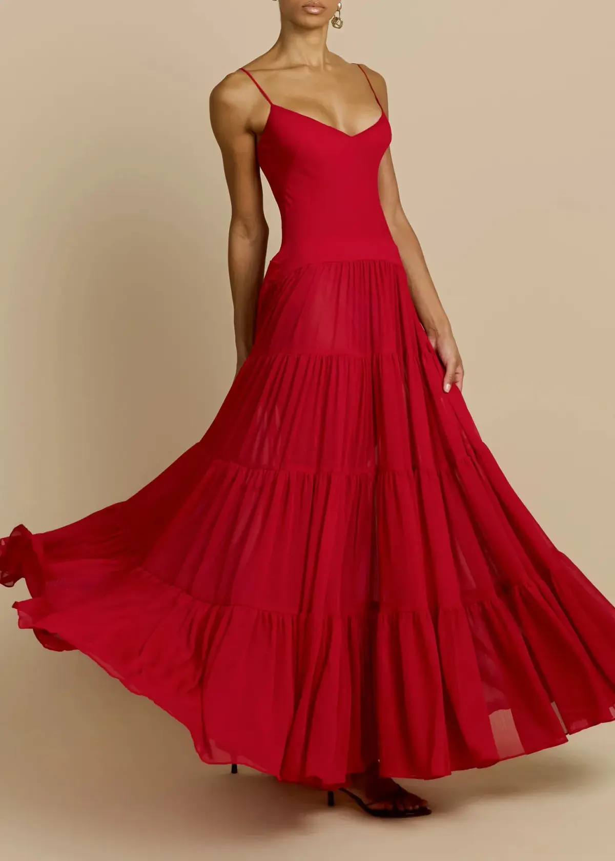 ARCINA ORI DELPHINA DRESS RED SIZE 8 - Image 5