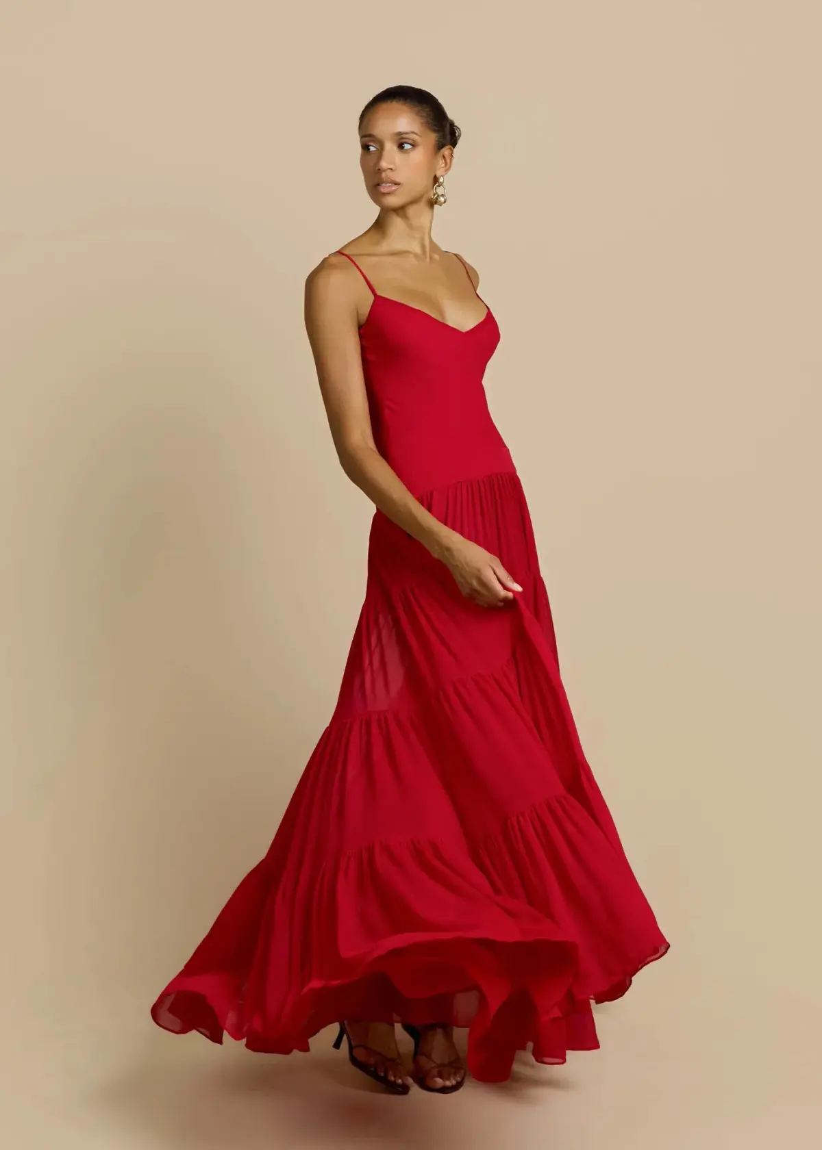 ARCINA ORI DELPHINA DRESS RED SIZE 8 - Image 4