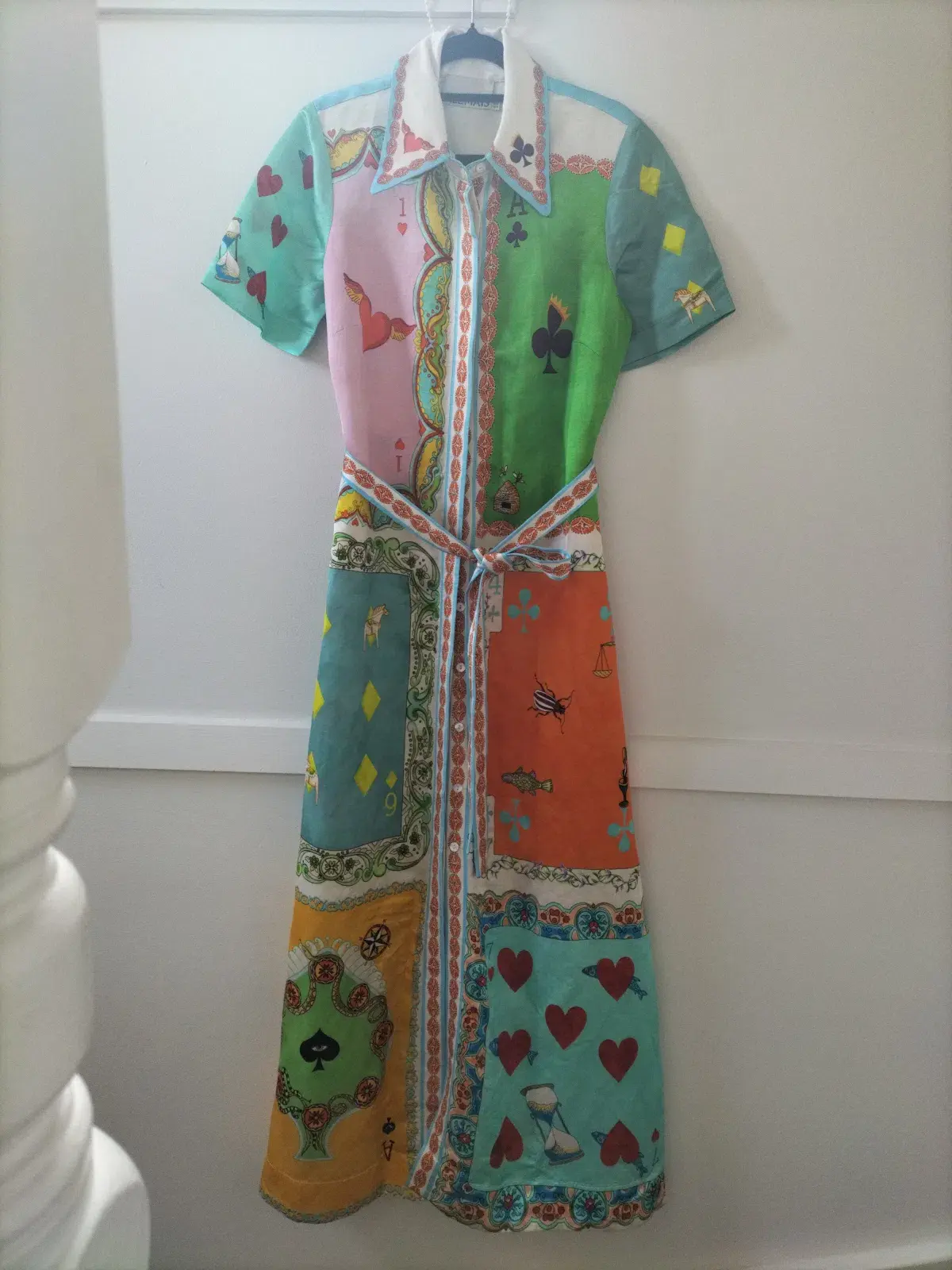 Alemais Rummy Satin Linen Shirt Dress AU 8 US 4  - Image 6