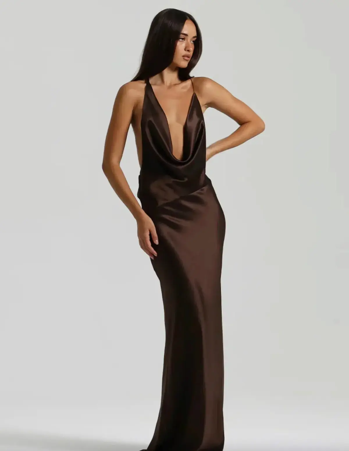 Natalie Rolt Gabi Gown Brown Size 1 / AU 8 - Image 1
