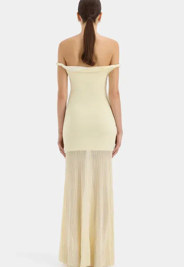 Sir Elia Off Shoulder Twist Dress in Lemon Sorbet Size 1/8 - Image 2