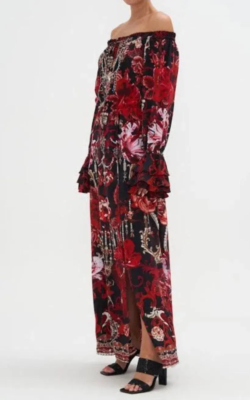 Camilla Drop Shoulder Split Dress Sisterhood Of The Rose Size XS AU 8  - Image 2