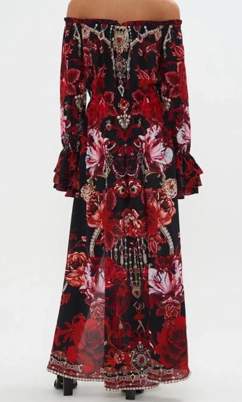 Camilla Drop Shoulder Split Dress Sisterhood Of The Rose Size XS AU 8  - Image 3