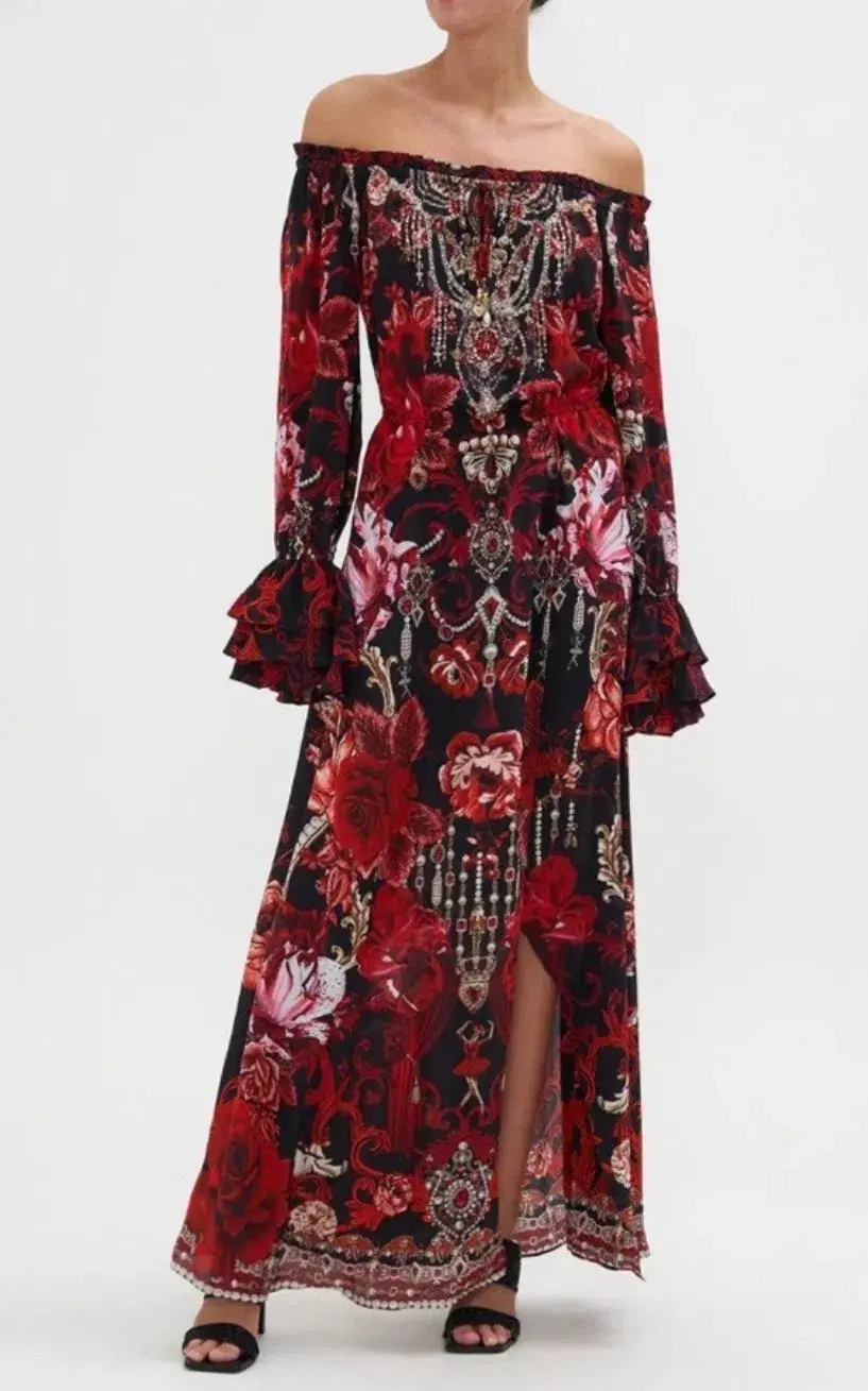 Camilla Drop Shoulder Split Dress Sisterhood Of The Rose Size S (10) for rent on The Volte - main image
