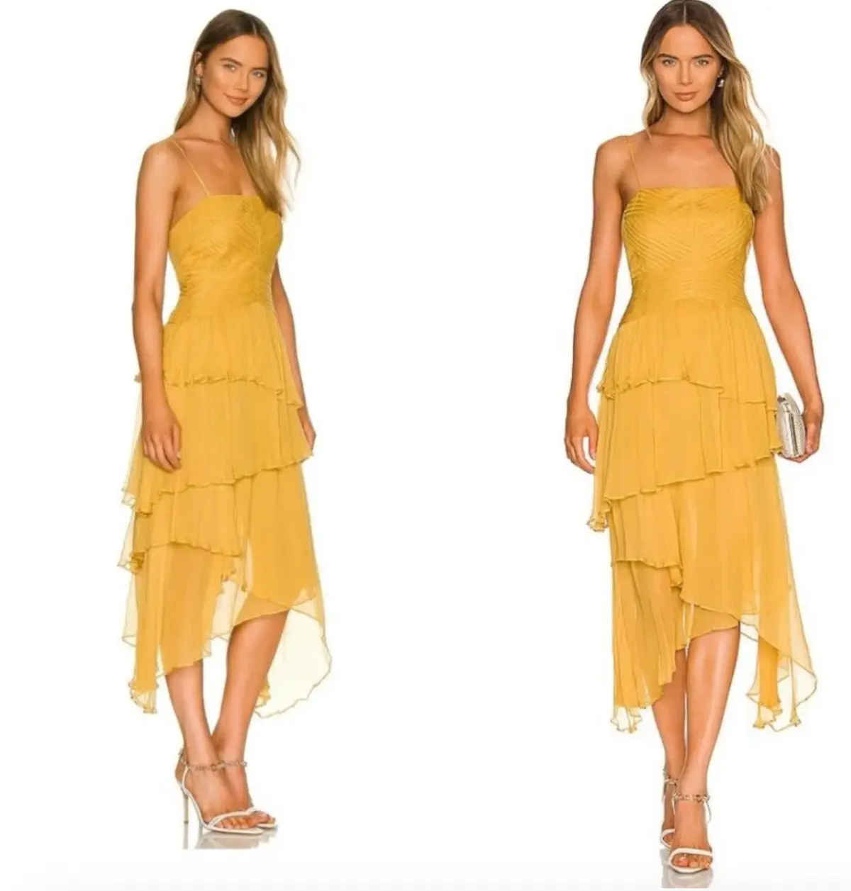 Shona Joy Iris Pin Tuck Frill Midi dress - Image 1