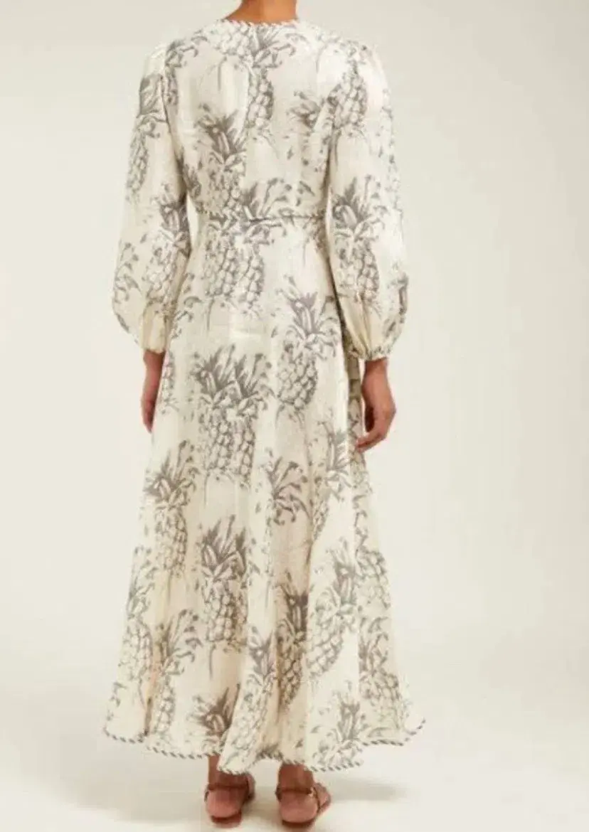 Zimmermann Wayfarer Plunge Neck Maxi Dress Size 1 (10) - Image 3