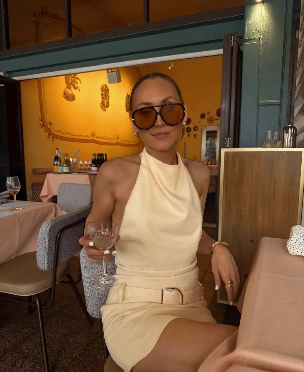 SIR THE LABEL SABINA BELTED MINI DRESS / YELLOW / SIZE 10 - Image 1