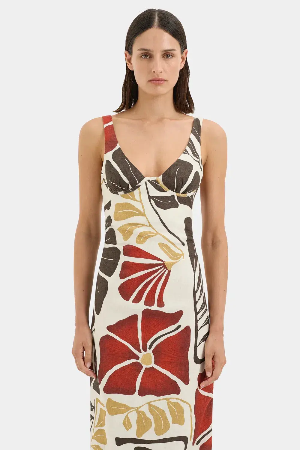 SIR THE LABEL JULIETTA BALCONETTE MIDI DRESS / SIZE 10 - Image 4