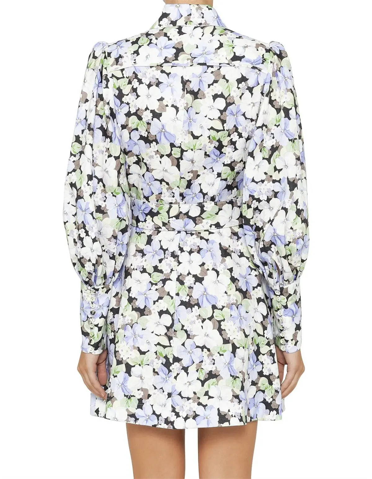 Zimmermann Ninety Six Shirt Dress Pansy prints Size 0 AU8 US 4 IT 40 FR 36 - Image 4