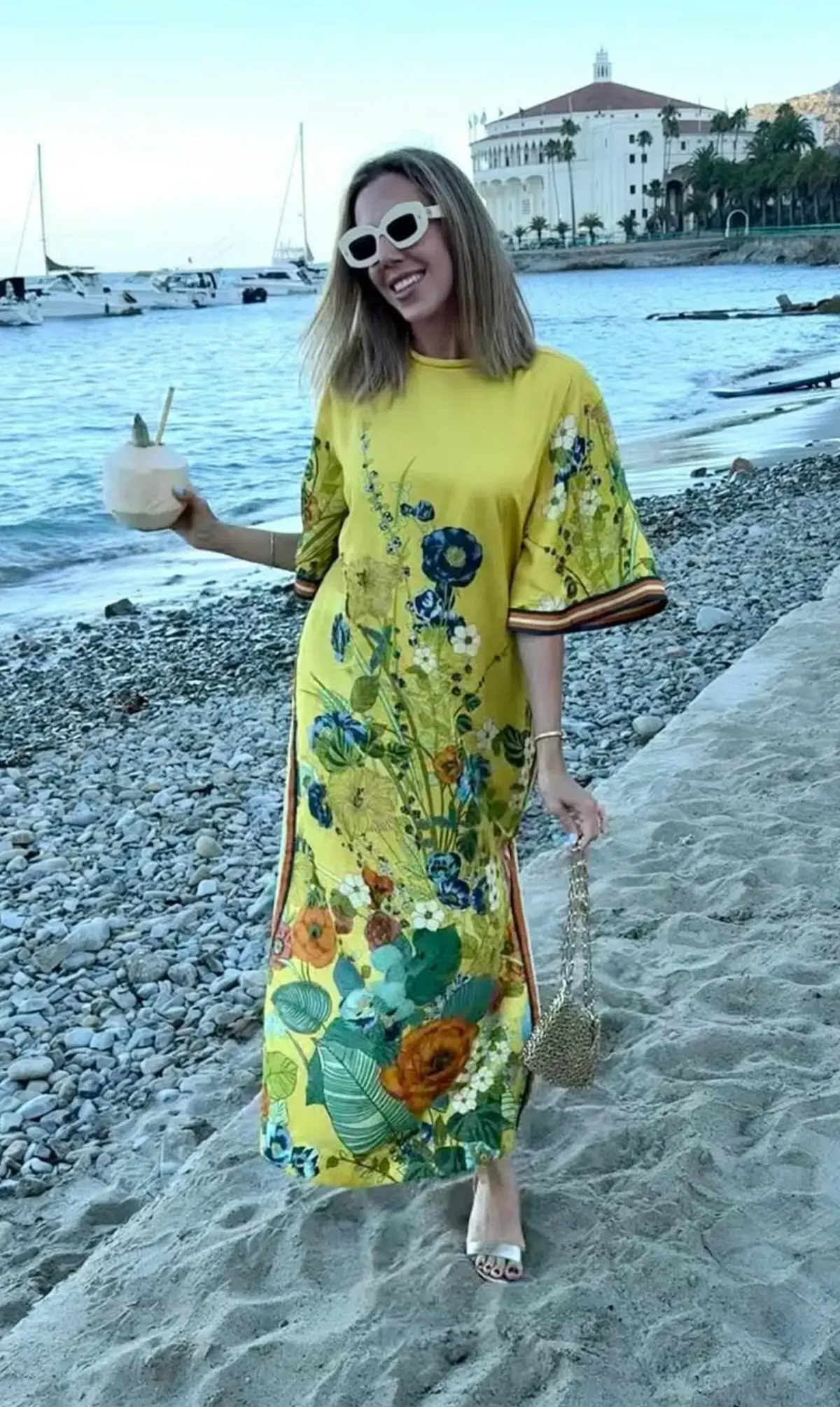 Alemais Cresida Midi Dress Yellow Floral Size 10 - Image 1