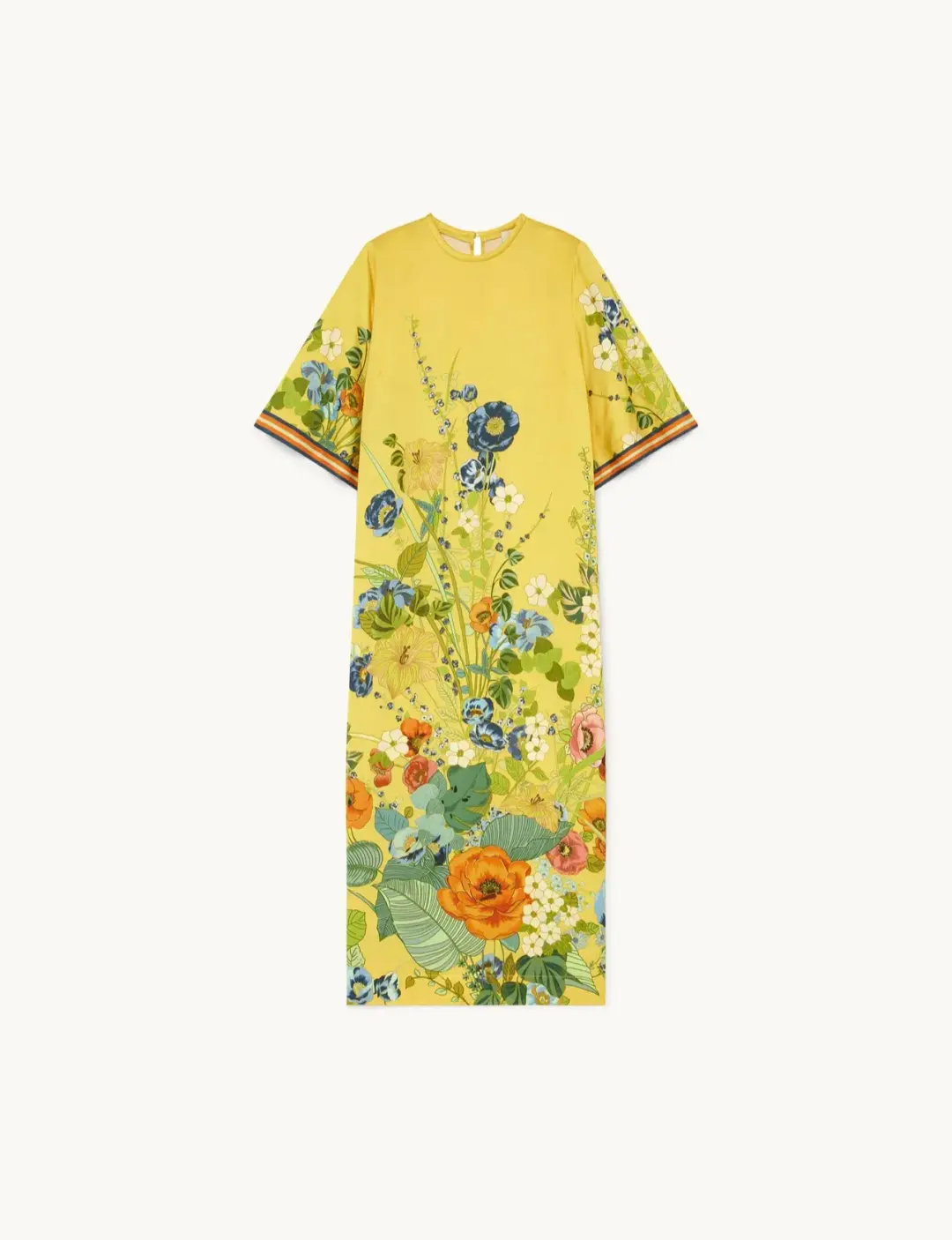 Alemais Cresida Midi Dress Yellow Floral Size 10 for rent on The Volte - main image