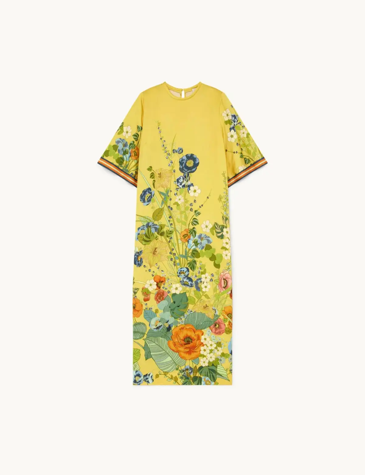 Alemais Cresida Midi Dress Yellow Floral Size 10 - Image 3