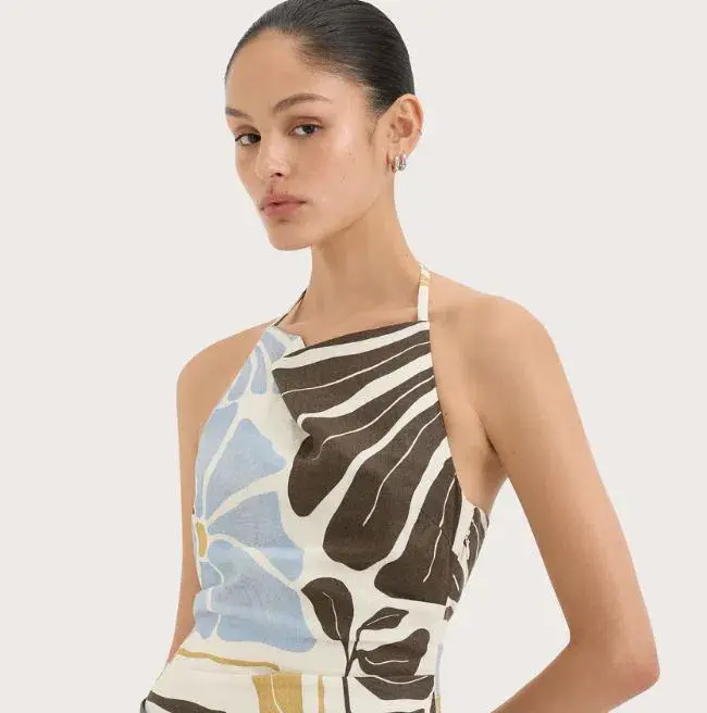 Sir Lola Pleated Midi Dress Size 12 - Image 2