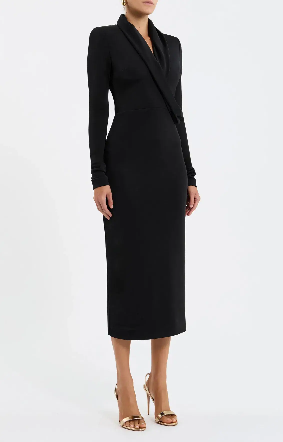 REBECCA VALLANCE ERIN LONG SLEEVE MIDI DRESS SIZE 8 - Image 3