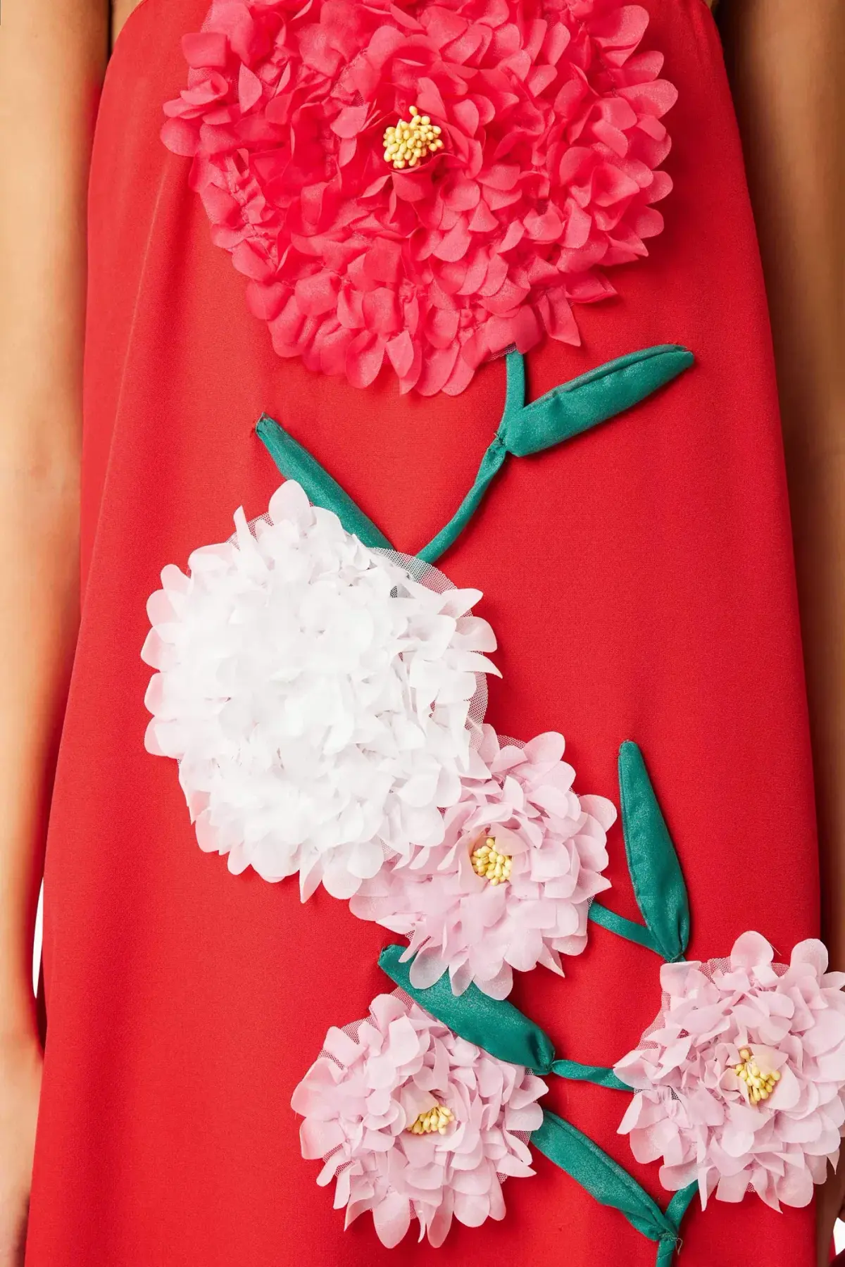 Buttercup Embroidered Maxi Dress In Red - Image 6
