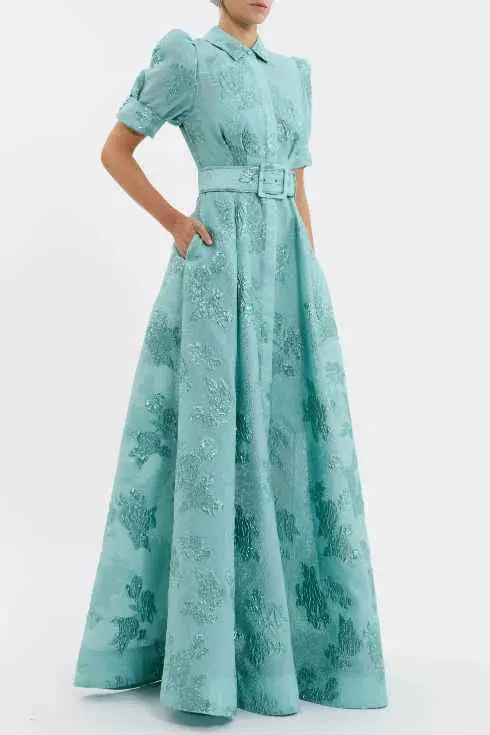 Rebecca Vallance - Benette Short Sleeve Gown Teal - 14 - Image 2