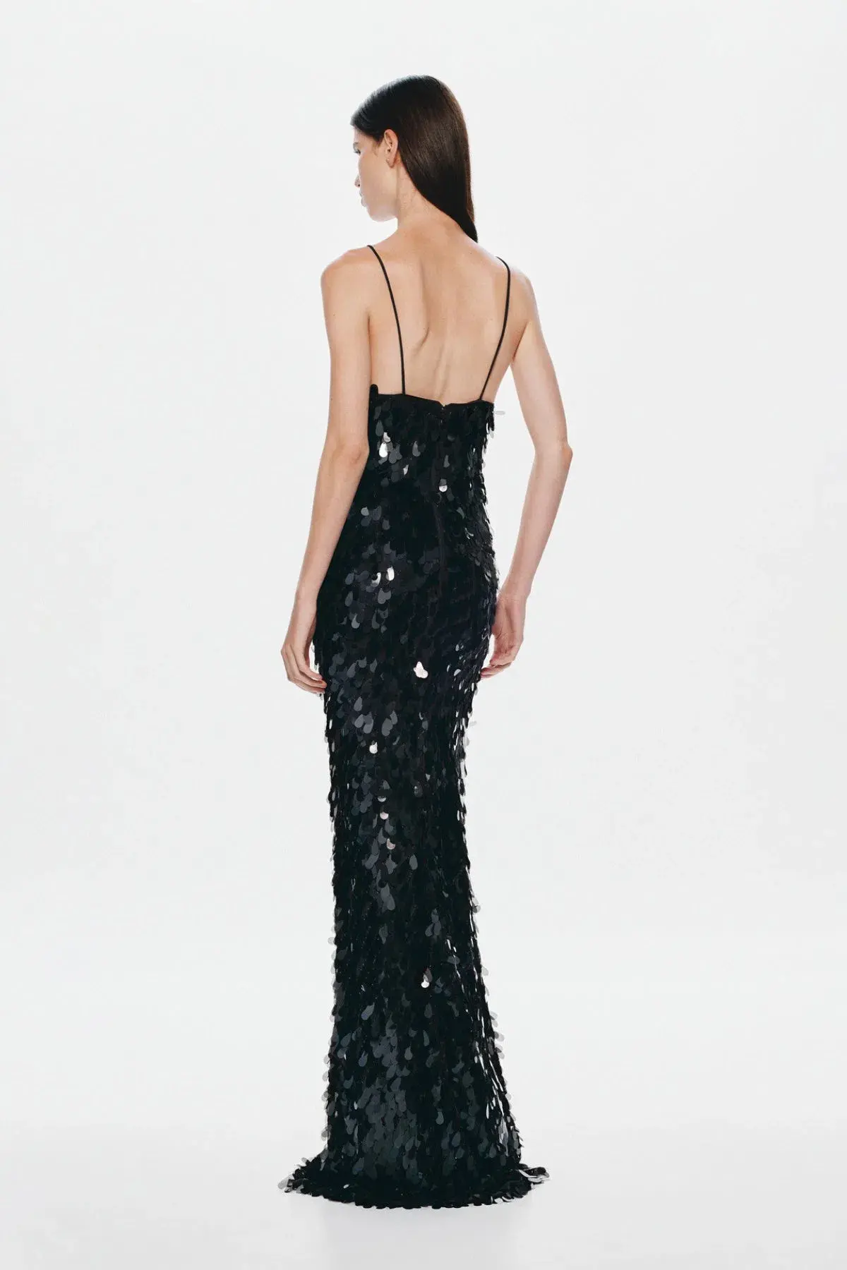 Misha  The 'Sapphire' Sequin Maxi Dress Black 10 - Image 3