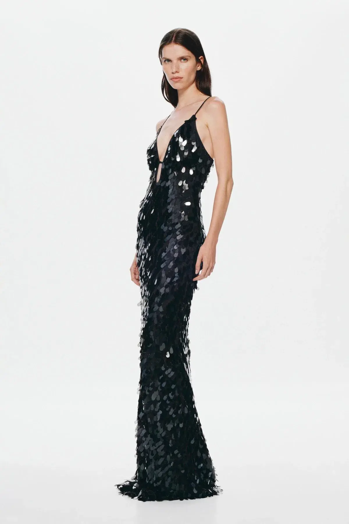 Misha  The 'Sapphire' Sequin Maxi Dress Black 10 - Image 2