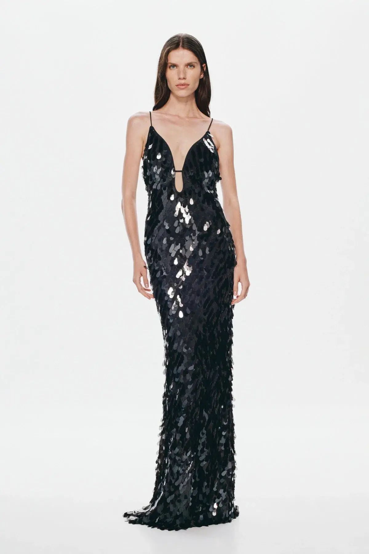 Misha  The 'Sapphire' Sequin Maxi Dress Black 10 - Image 1