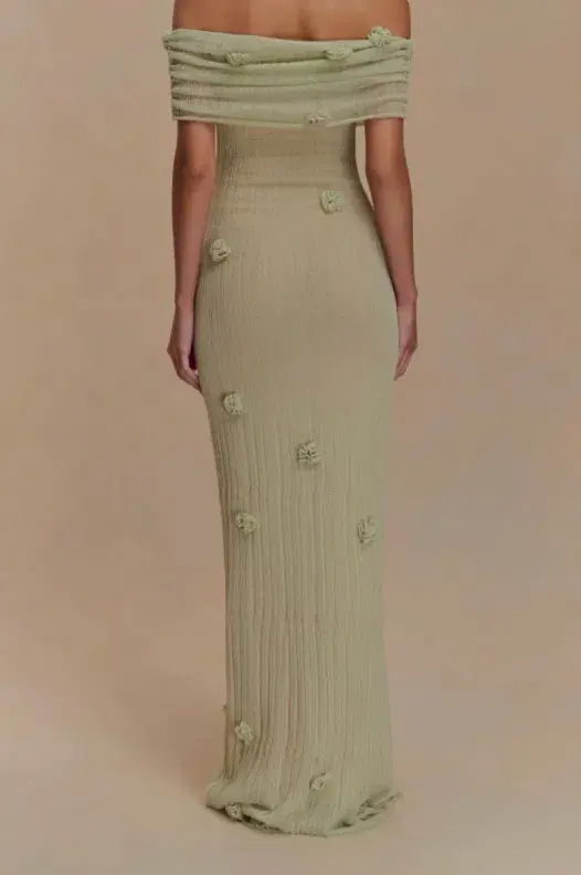 Brynn Orchid Knit Maxi Dress - Pastel Green for rent on The Volte - main image