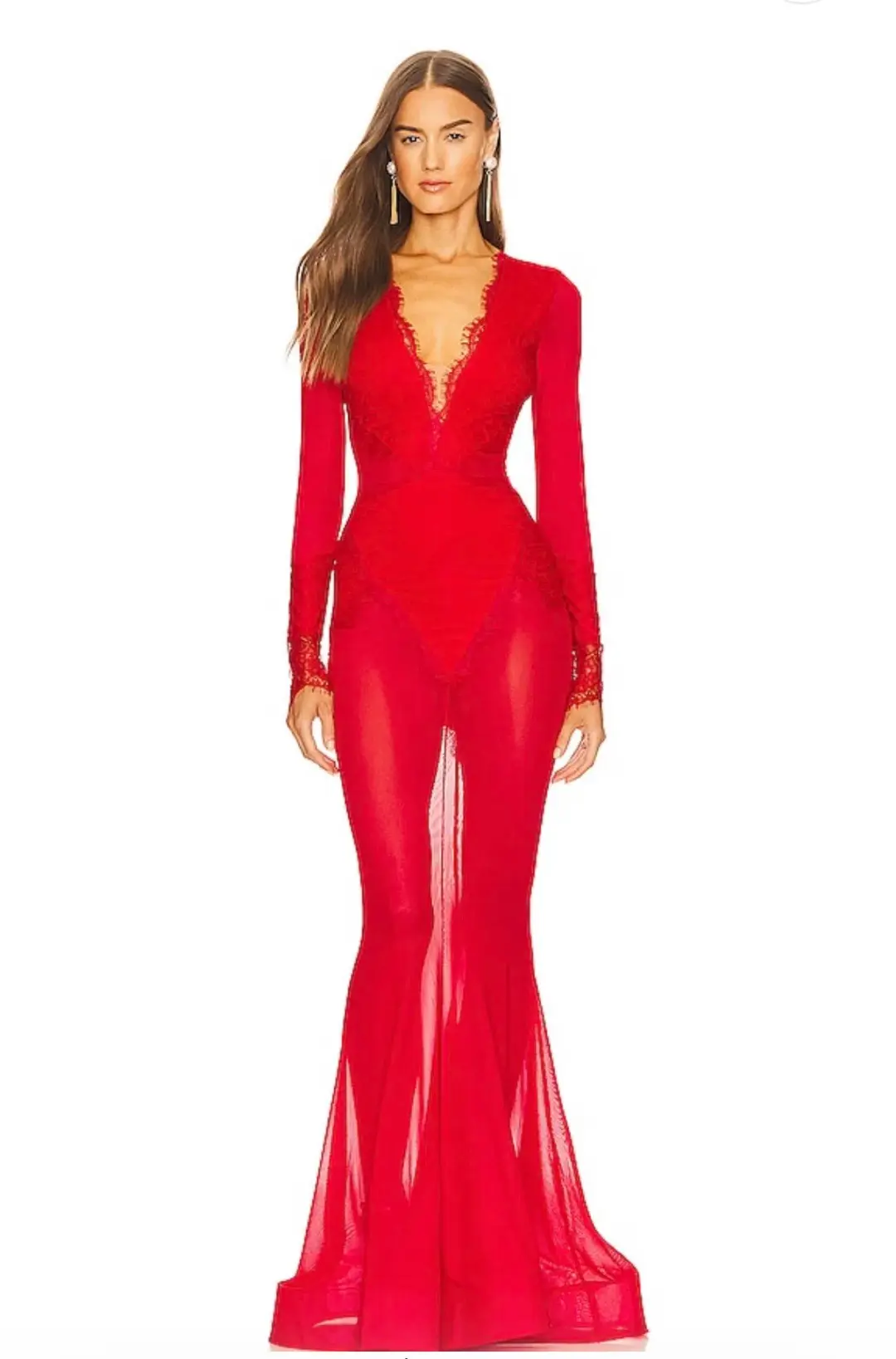 x REVOLVE Martin Gown in Red for rent on The Volte - main image