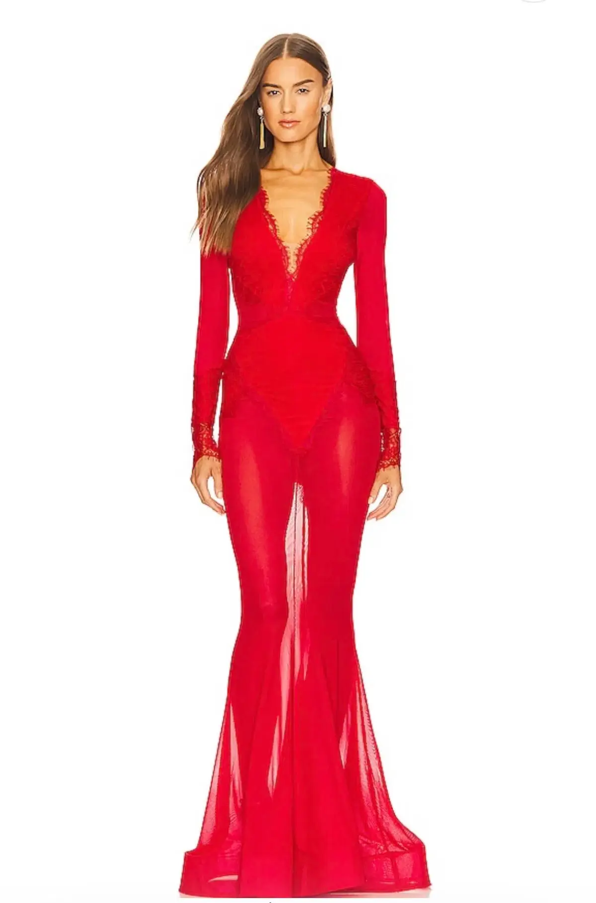 x REVOLVE Martin Gown in Red - Image 1