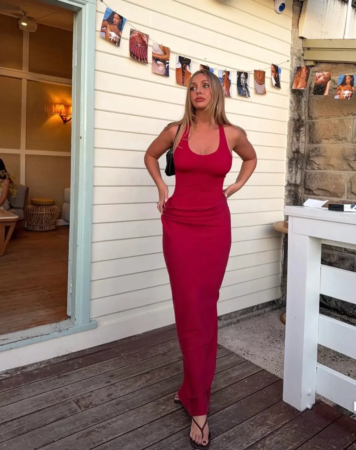 Benni Jade maxi dress in red size 8 - Image 2
