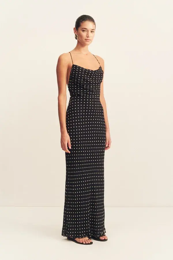 Shona Joy Houston Lace Back Maxi Dress / Polka dot / Size 16  - Image 2