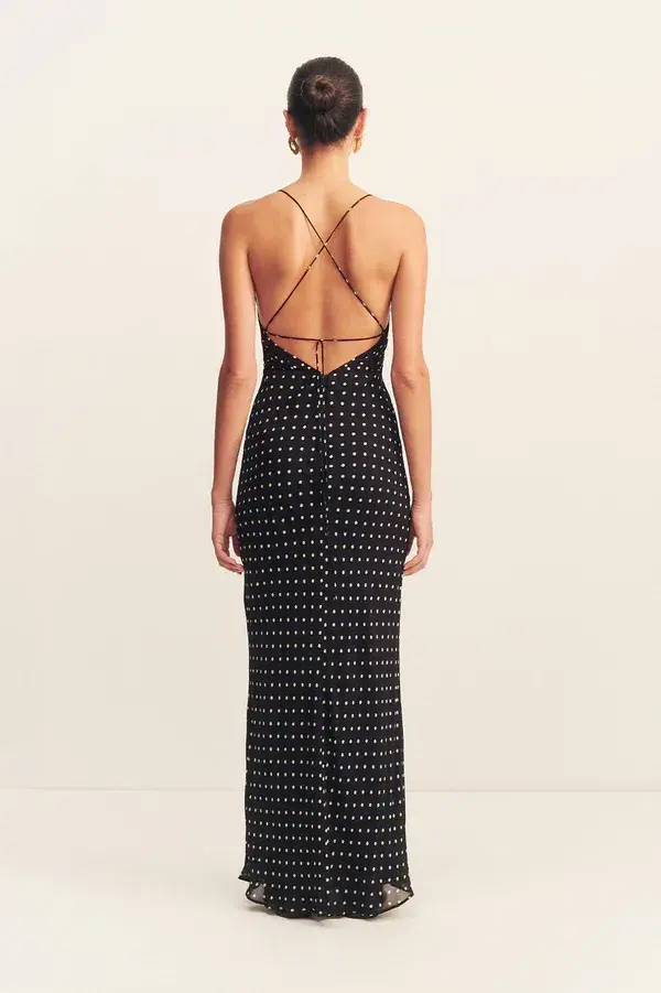 Shona Joy Houston Lace Back Maxi Dress / Polka dot / Size 16  - Image 3